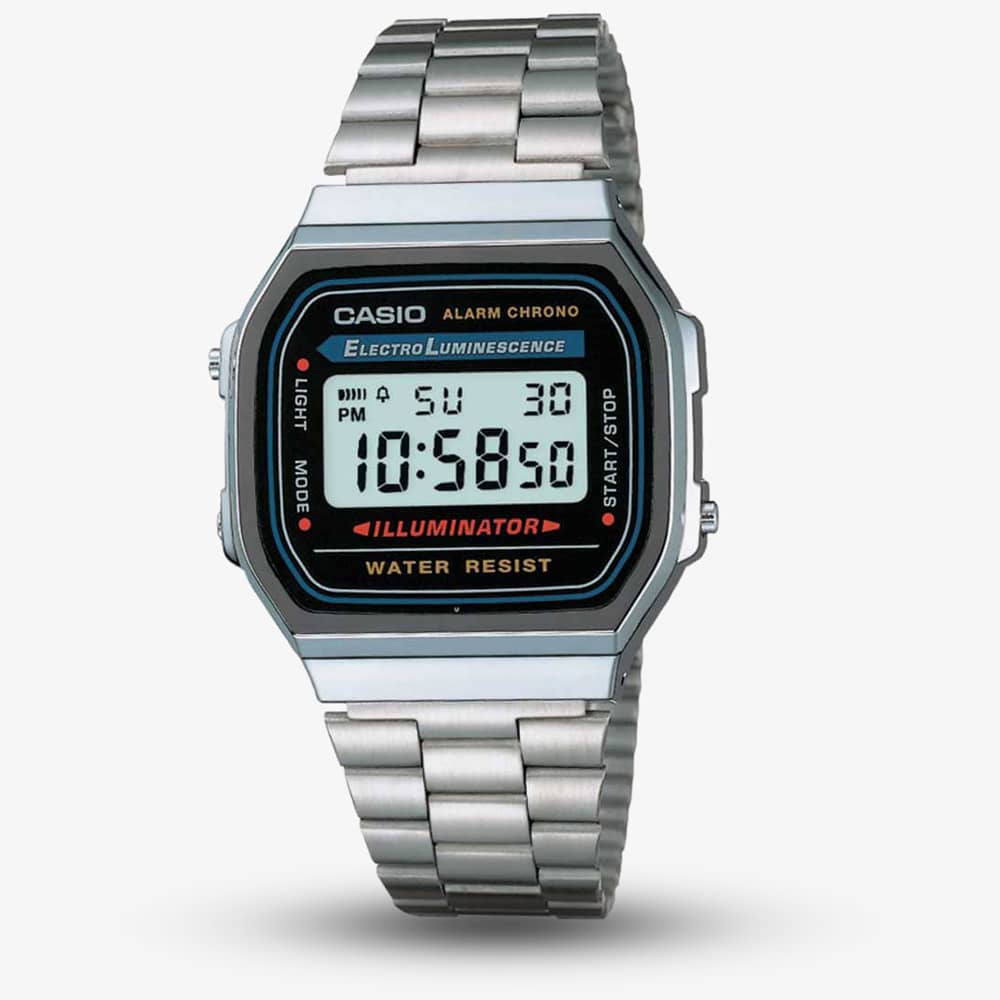 House of Watches - Casio CASIO Collection Retro Digital Black Bracelet Watch A168WA-1YES