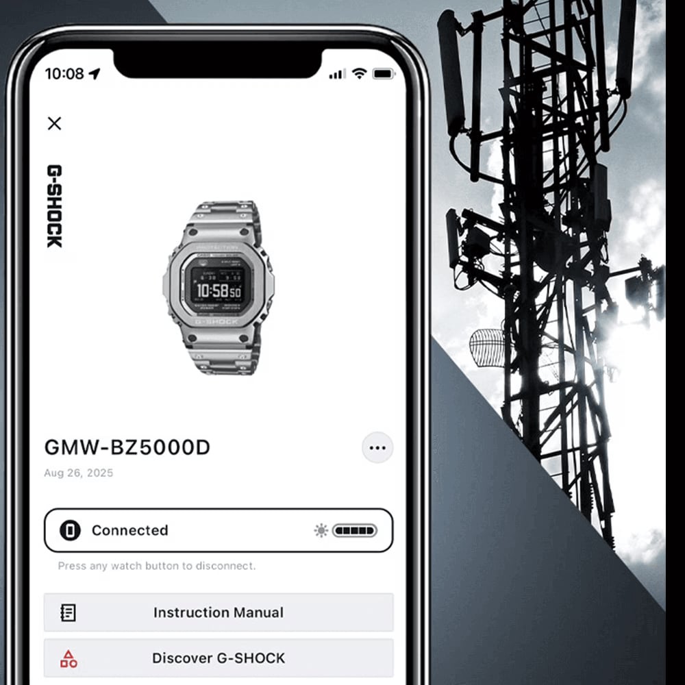 Casio Mens G-Shock Full Metal Origin 5000 Series Silver Digital Solar Bracelet Watch GMW-BZ5000D-1ER