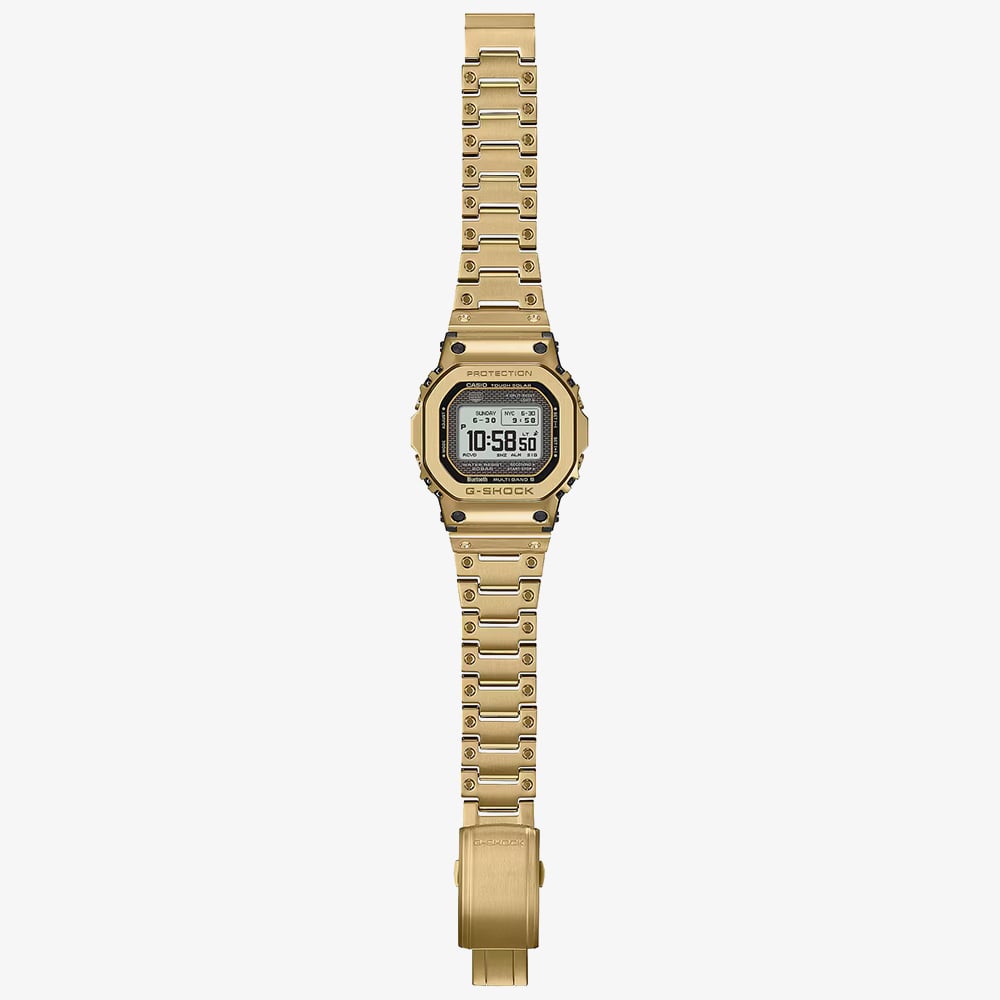 Casio Mens G-Shock Full Metal Origin 5000 Series Gold Plated Digital Solar Bracelet Watch GMW-BZ5000GD-9ER