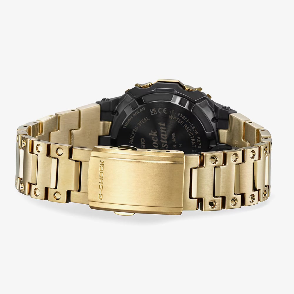 Casio Mens G-Shock Full Metal Origin 5000 Series Gold Plated Digital Solar Bracelet Watch GMW-BZ5000GD-9ER