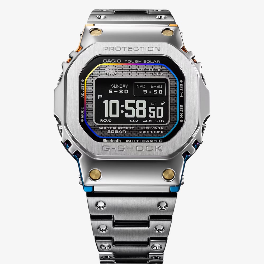 Casio Mens Limited Edition G-Shock 5000 Series Full Metal Rainbow Digital Watch GMW-BZ500RC-1ER