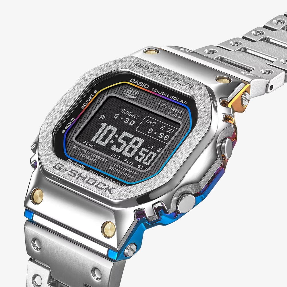 Casio Mens Limited Edition G-Shock 5000 Series Full Metal Rainbow Digital Watch GMW-BZ500RC-1ER