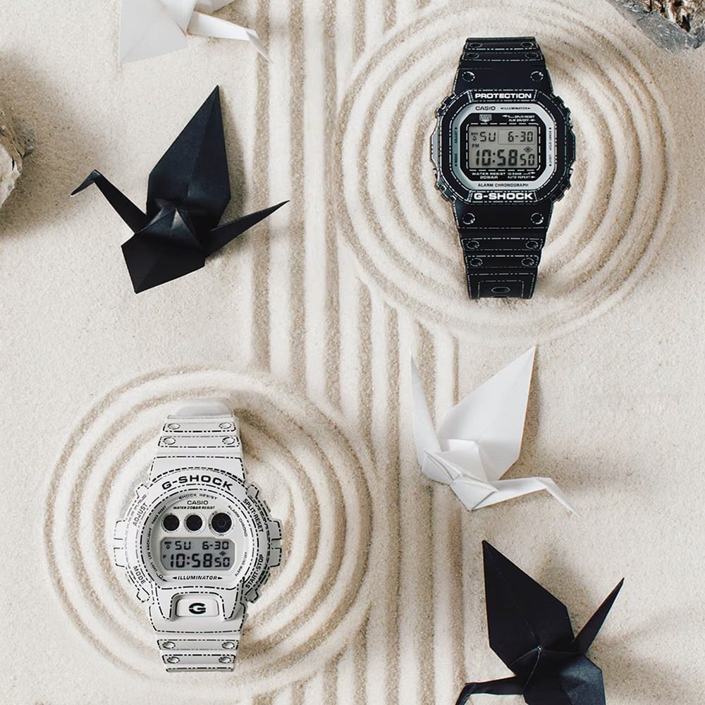 Casio G-Shock Origami Black Digital Watch DW-5600RGM-1ER