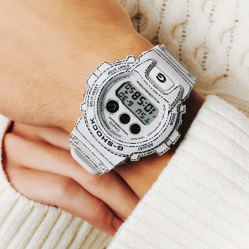 Casio G-Shock Origami White Digital Watch DW-6900RGM-5ER
