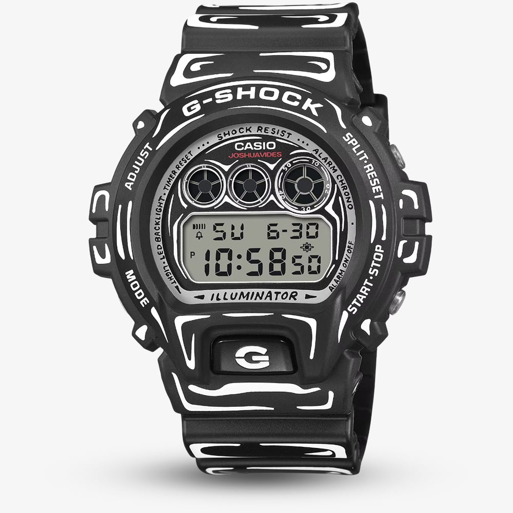 House of Watches - Casio Mens G-Shock Joshua Vides Collaboration Black Digital Strap Watch DW-6900JV-1ER