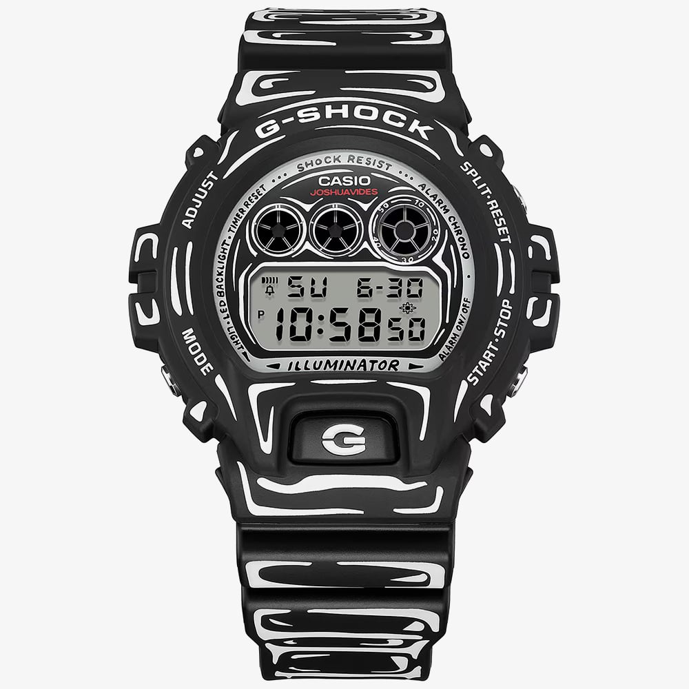 Casio Mens G-Shock Joshua Vides Collaboration Black Digital Strap Watch DW-6900JV-1ER