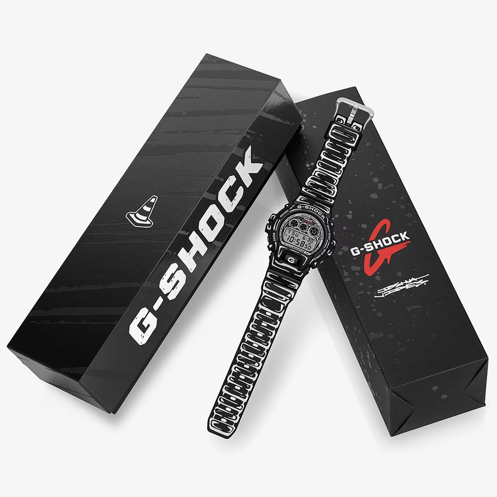 Casio Mens G-Shock Joshua Vides Collaboration Black Digital Strap Watch DW-6900JV-1ER