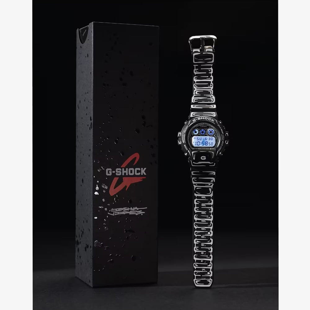 Casio Mens G-Shock Joshua Vides Collaboration Black Digital Strap Watch DW-6900JV-1ER