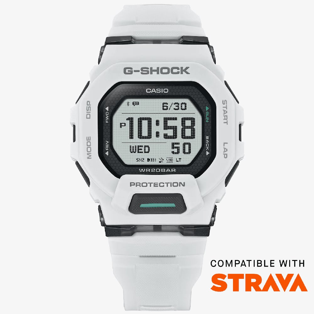 Casio G-Shock G-Squad Digital White Strap Smart Watch GBD-200-7ER