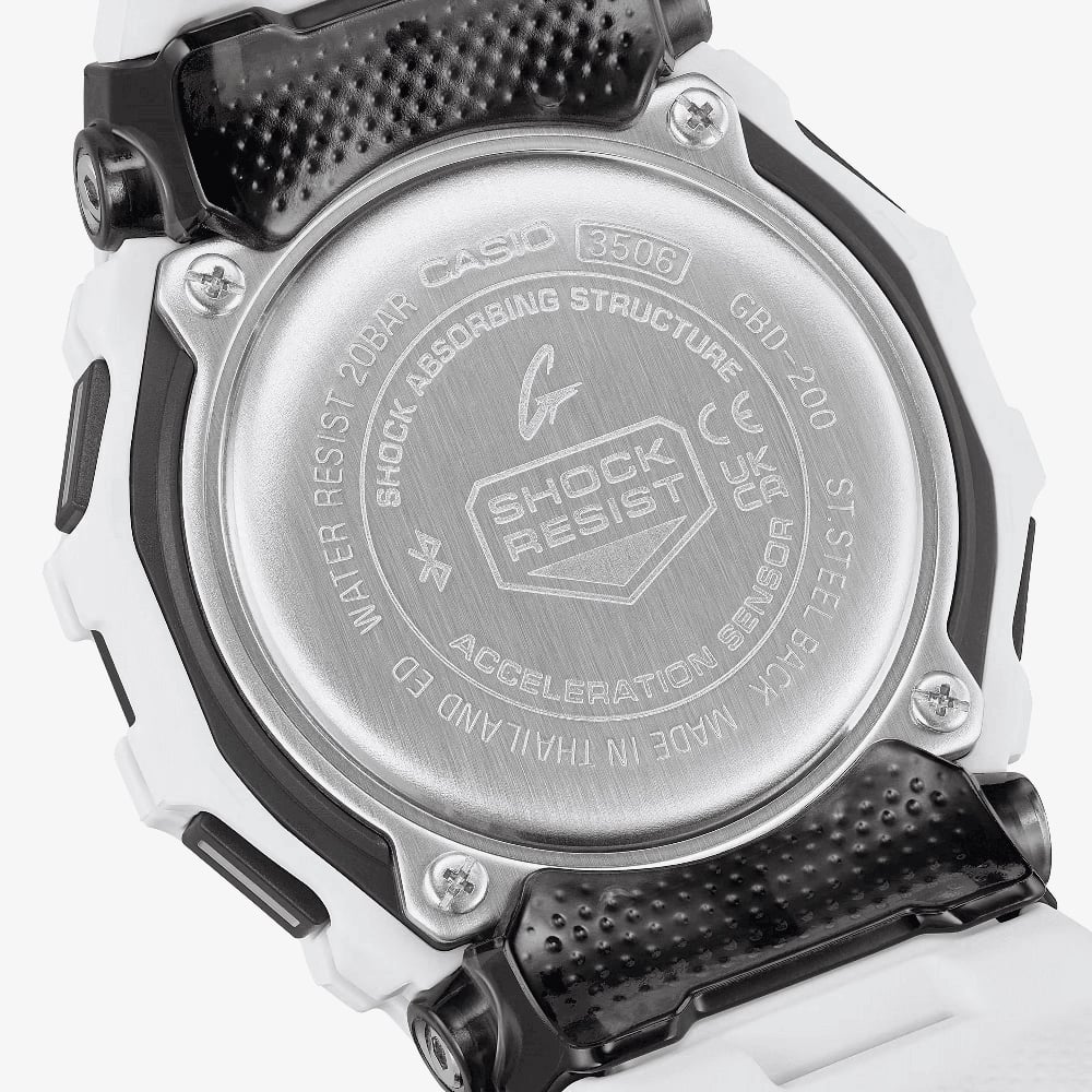 Casio G-Shock G-Squad Digital White Strap Smart Watch GBD-200-7ER