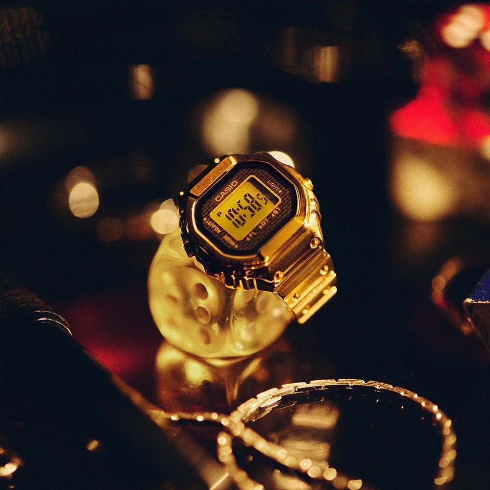 Casio 50th Anniversary Gold Plated Digital Ring Watch CRW-001G-9ER
