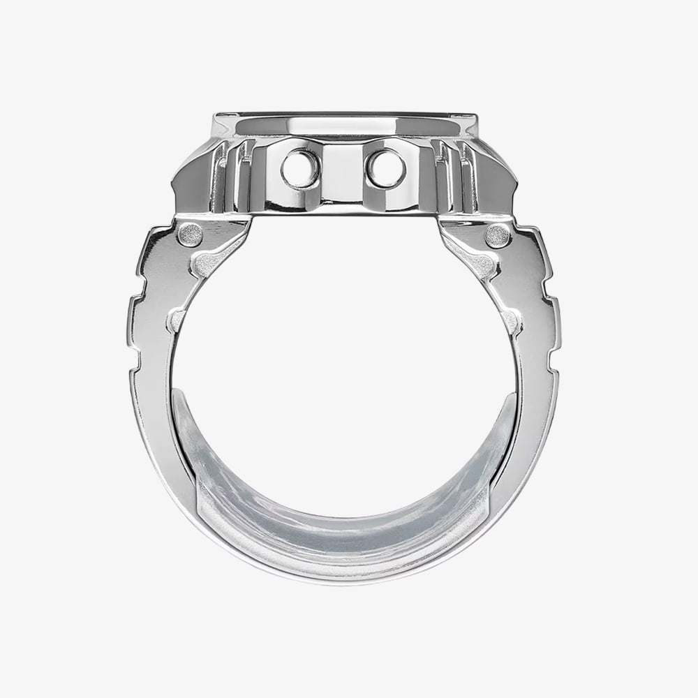 Casio 50th Anniversary Stainless Steel Silver Digital Ring Watch CRW-001-1ER