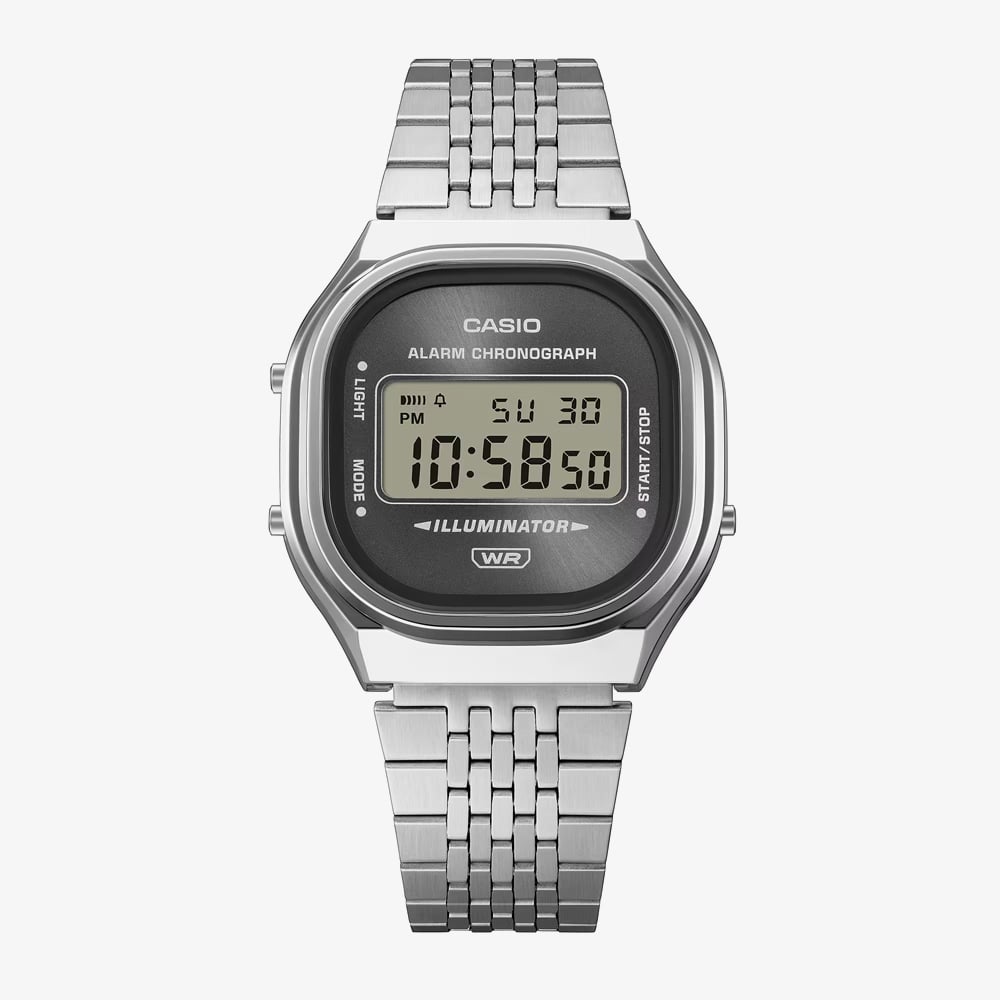 Casio Vintage Grey Dial Bracelet Watch A140WE-8AEF