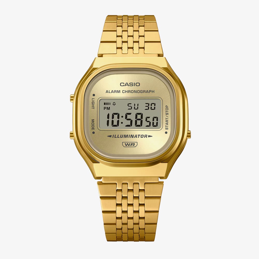 Casio Vintage Gold Plated Bracelet Watch A140WEG-9AEF