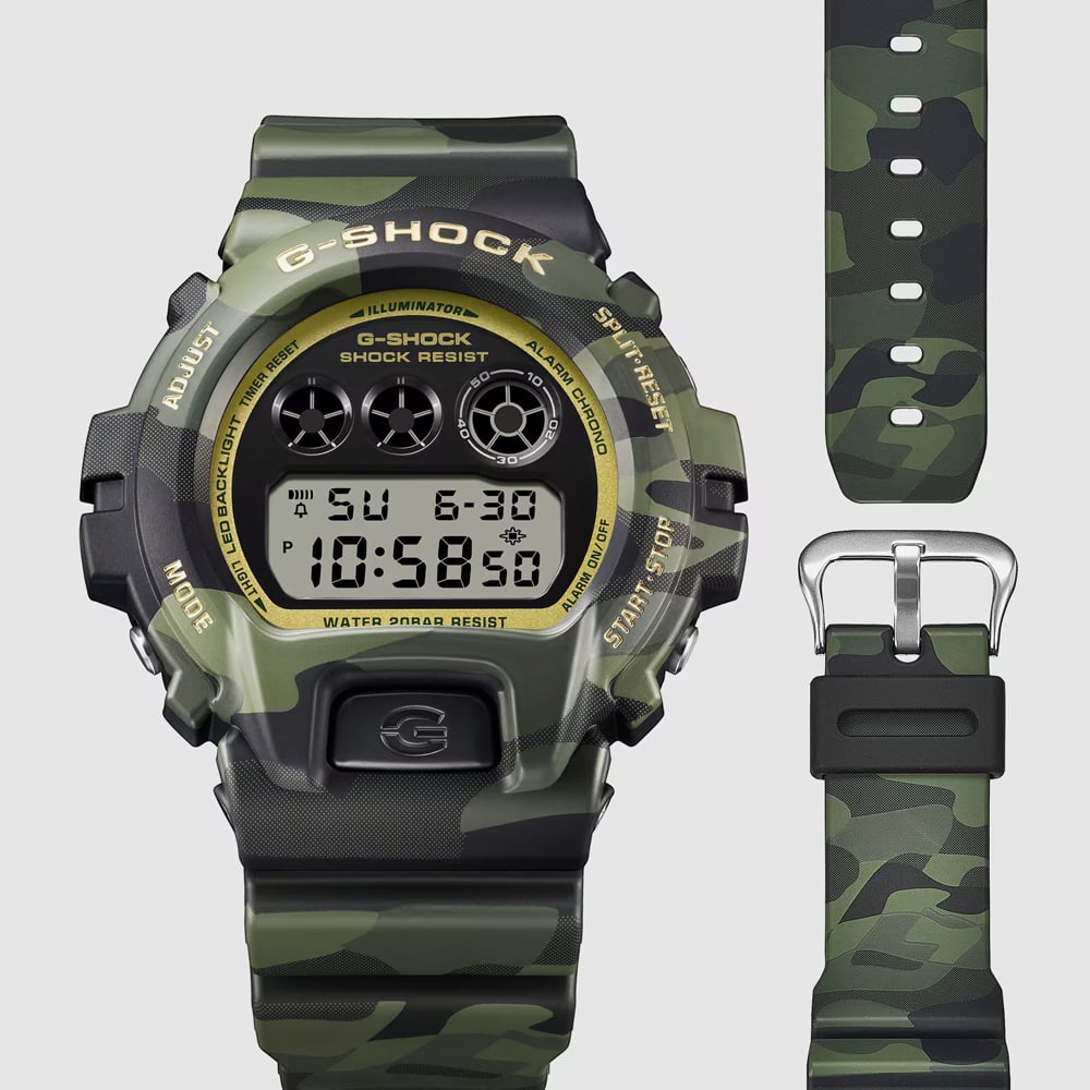 Casio Mens G-Shock Bold Camo Series Digital Strap Watch DW-6900CMG-3ER