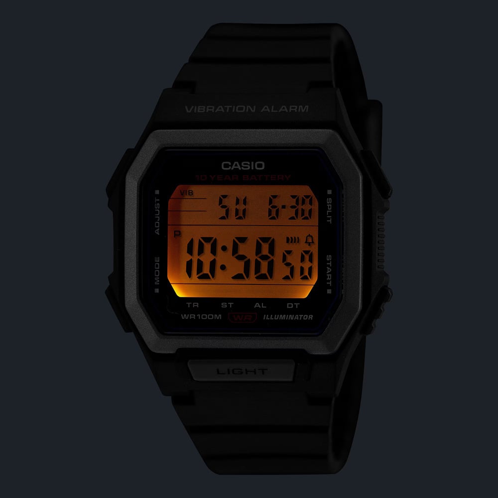 Casio Mens Black Digital Strap Watch W-738H-1AVEF