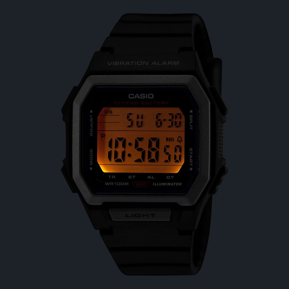 Casio Mens Khaki Rub Sw Digi Dl Watch W-738H-3AVEF