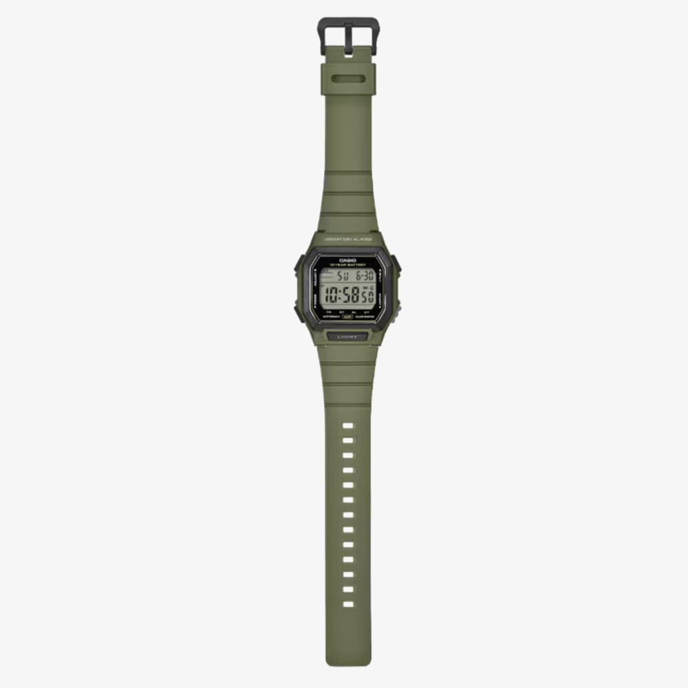 Casio Mens Khaki Rub Sw Digi Dl Watch W-738H-3AVEF