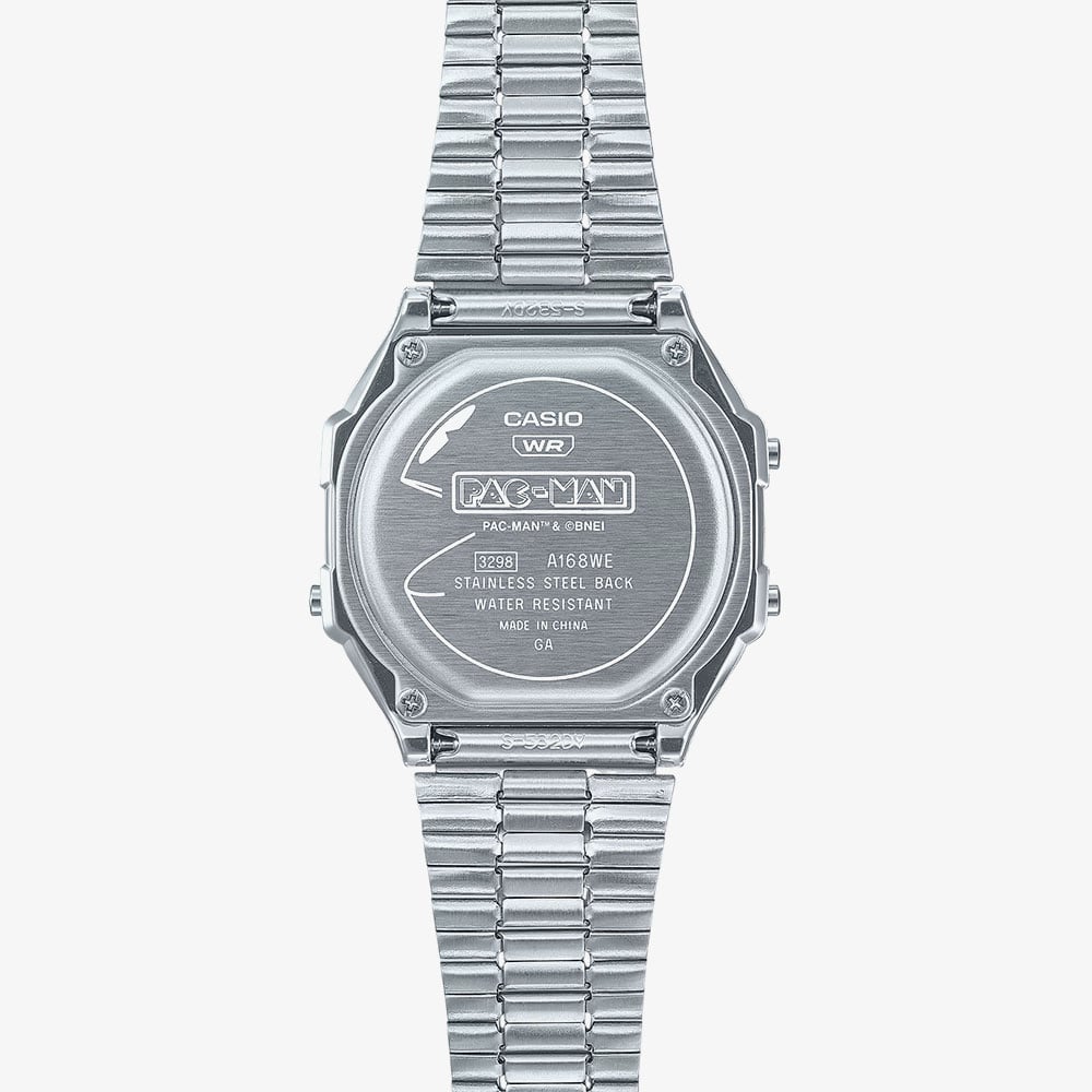 Casio Pac-man Digital Silver Bracelet Watch A168WEPC-7AER