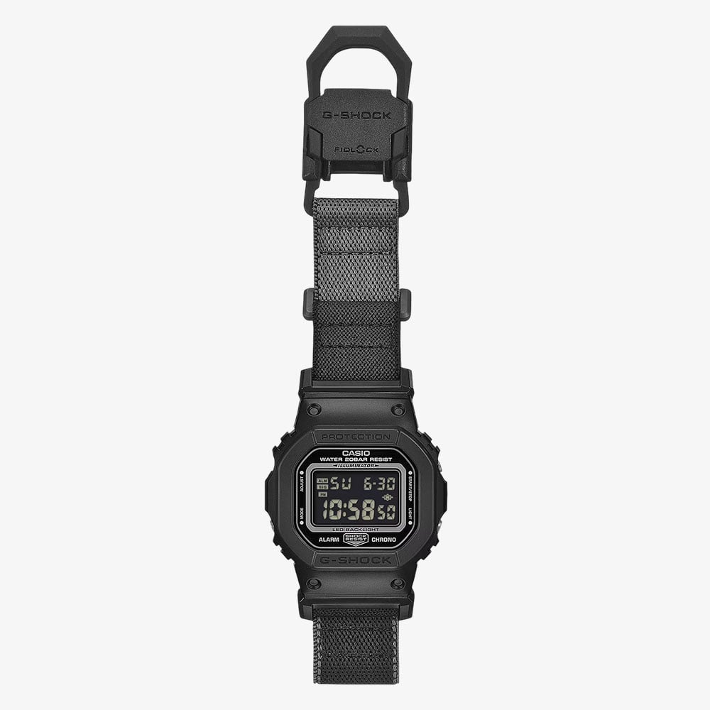 Casio Mens G-Shock Digital Black FIDLOCK Buckle Watch DW-5600MNC-1ER