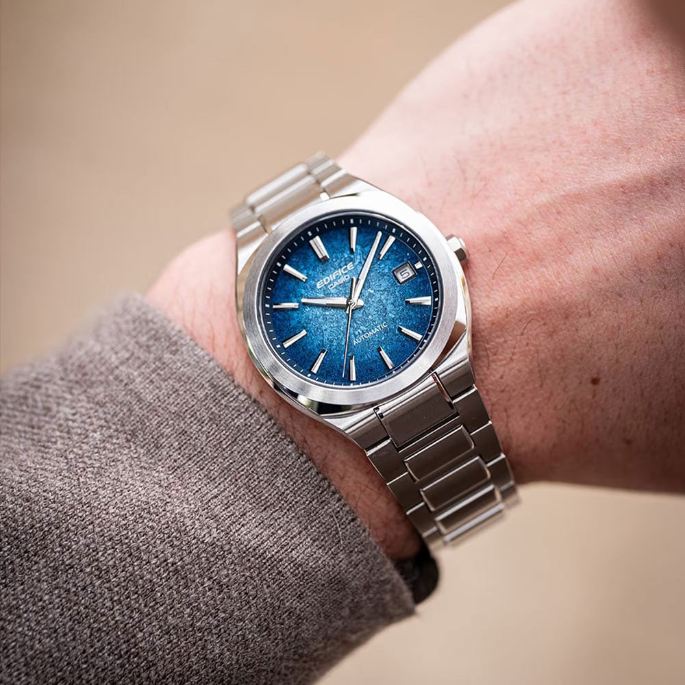 Casio Mens Edifice Automatic Blue Dial Bracelet Watch EFK-200D-2AER