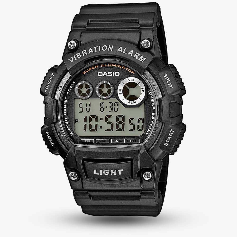 House of Watches - Casio CASIO Collection Digital Black Plastic Strap Watch W-735H-1AVEF