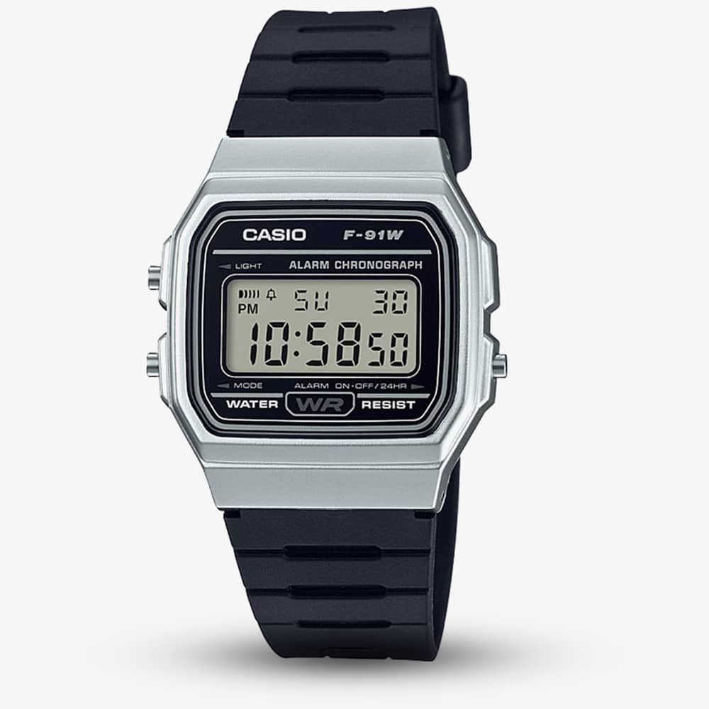 House of Watches - Casio CASIO Collection Men Digital Black Resin Strap Watch F-91WM-7AEF