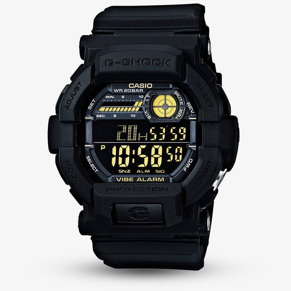 House of Watches - Casio G-Shock Classic Digital Chronograph Black Plastic Strap Watch GD-350-1BER