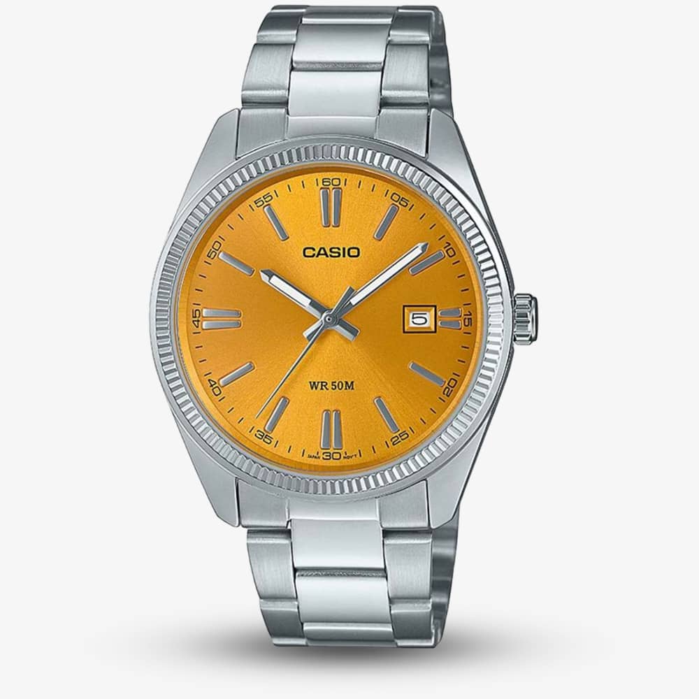 House of Watches - Casio MTP Yellow Dial Watch MTP-1302PD-9AVEF