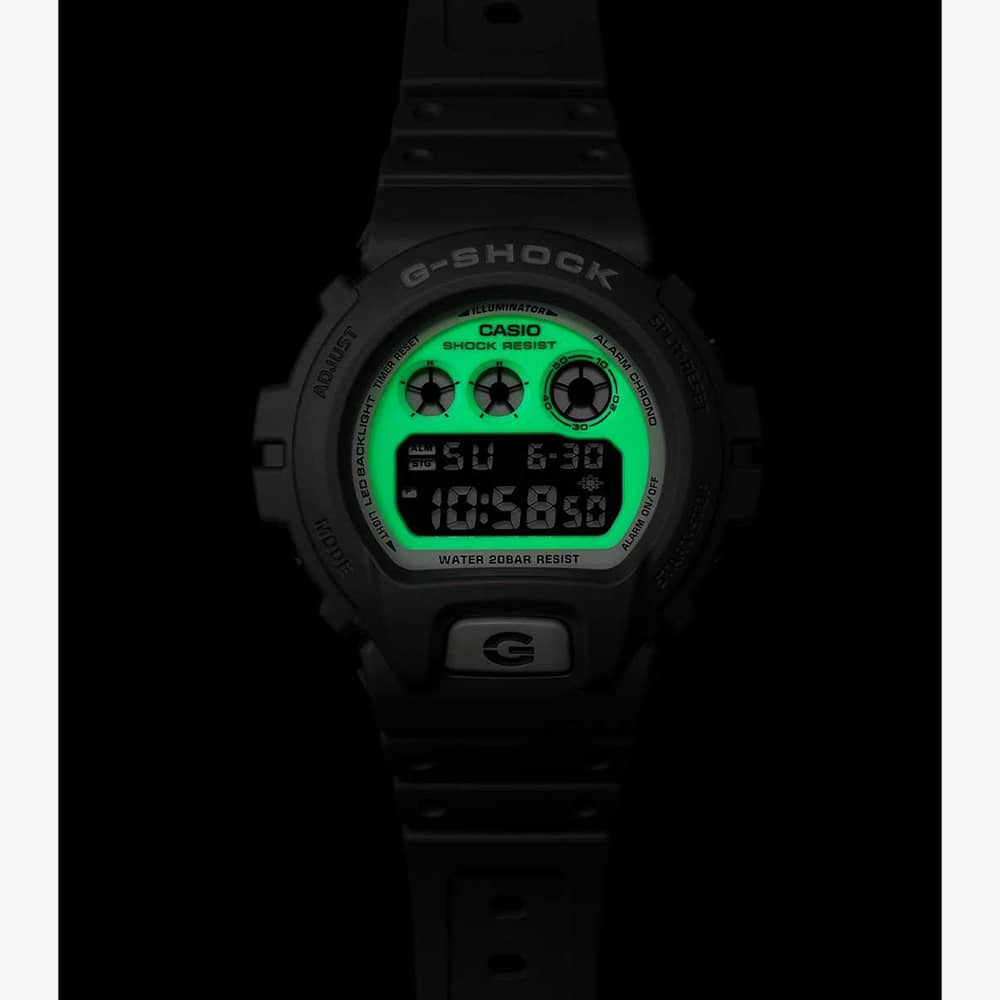 Casio G-Shock Hidden Glow Grey Digital Watch DW-6900HD-8ER