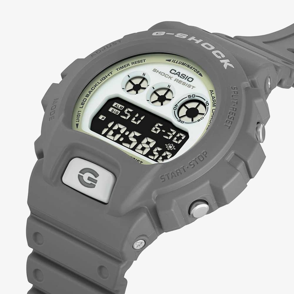 Casio G-Shock Hidden Glow Grey Digital Watch DW-6900HD-8ER