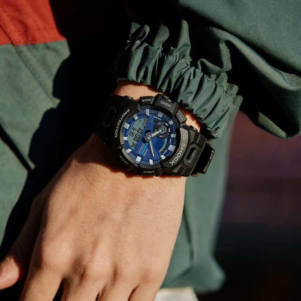 Casio G-Shock Black & Blue Dual Display Watch GBA-900CB-1AER