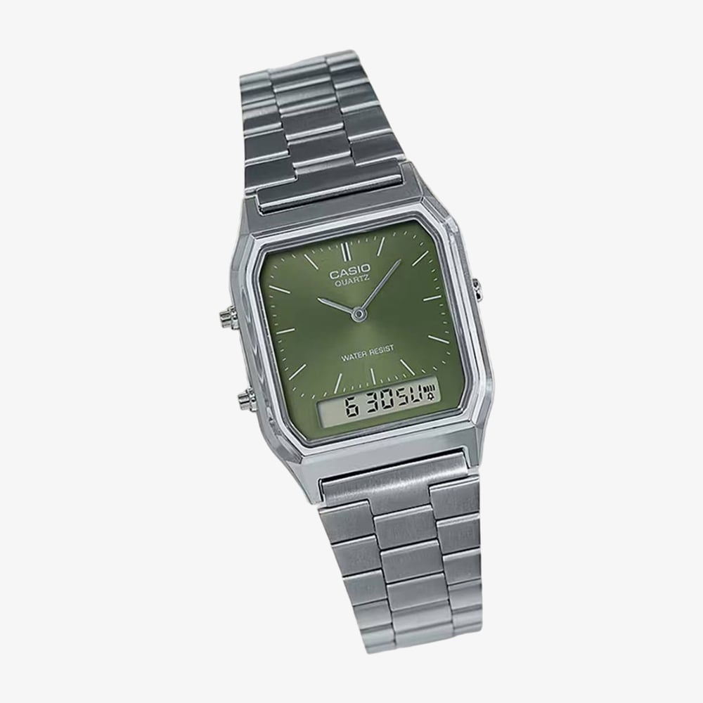 Casio AQ Green Dual Display Watch AQ-230A-3AMQYES