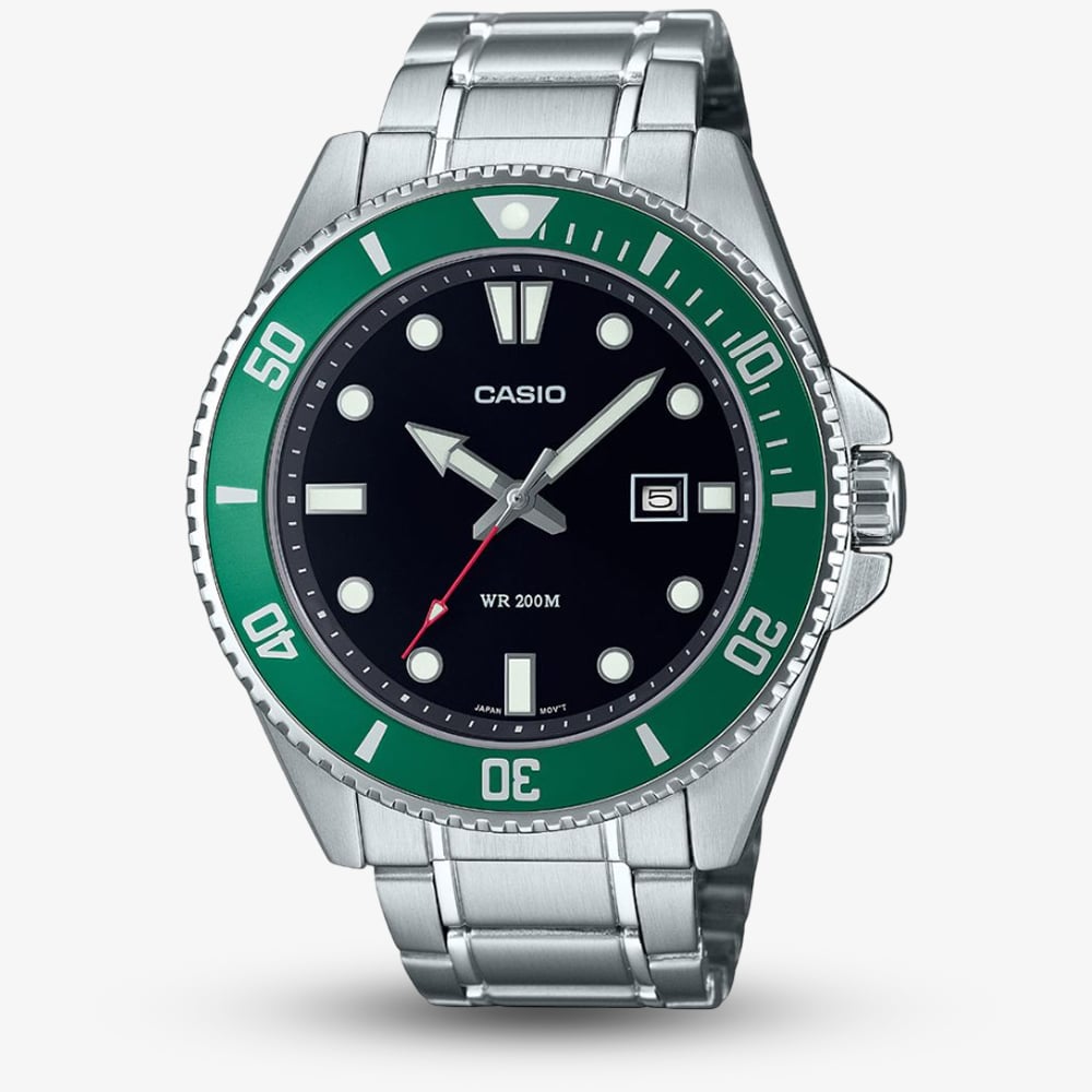 House of Watches - Casio Mens Diver Green Watch MDV-107D-3AVEF