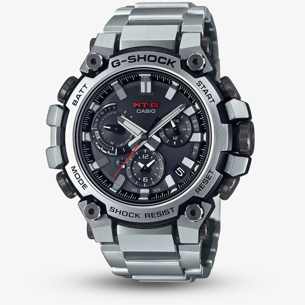House of Watches - Casio G-Shock Silver & Black Chronograph Watch MTG-B3000D-1AER