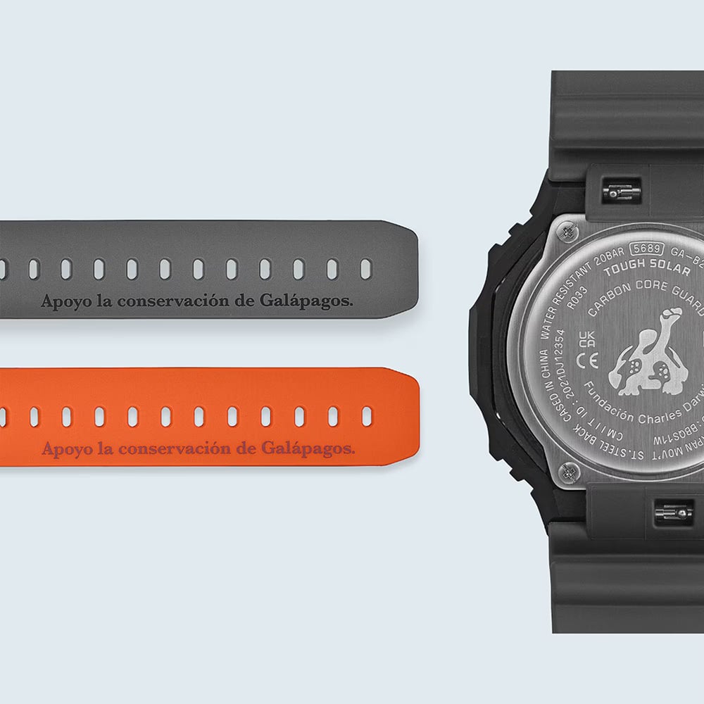 Casio Mens G-Shock Charles Darwin Foundation 2100 Series Black Solar Strap Watch GA-B2100DF-1AER