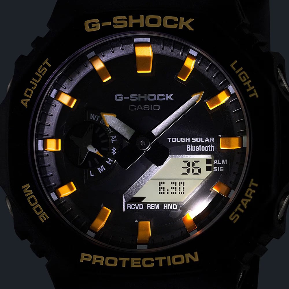 Casio Mens G-Shock Charles Darwin Foundation 2100 Series Black Solar Strap Watch GA-B2100DF-1AER