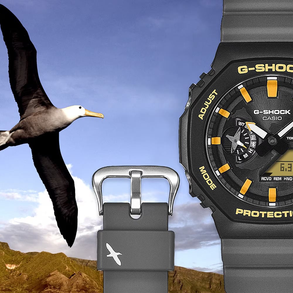 Casio Mens G-Shock Charles Darwin Foundation 2100 Series Black Solar Strap Watch GA-B2100DF-1AER
