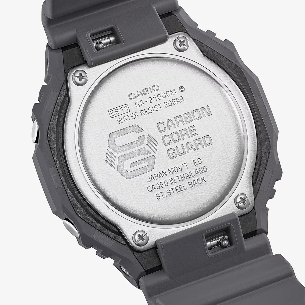 Casio Mens G-Shock 2100 Series Grey & Red Camo Strap Watch GA-2100CM-8AER