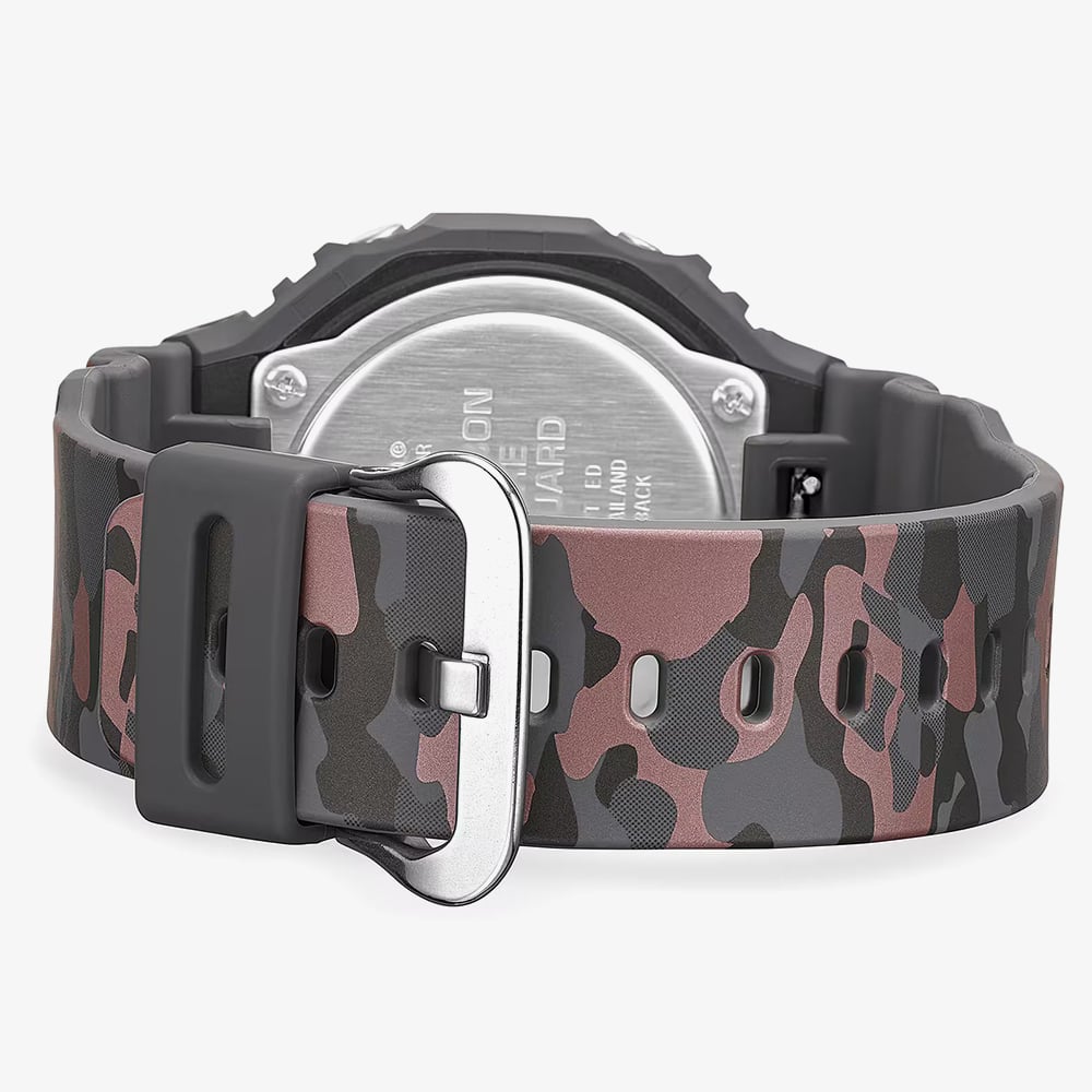 Casio Mens G-Shock 2100 Series Grey & Red Camo Strap Watch GA-2100CM-8AER