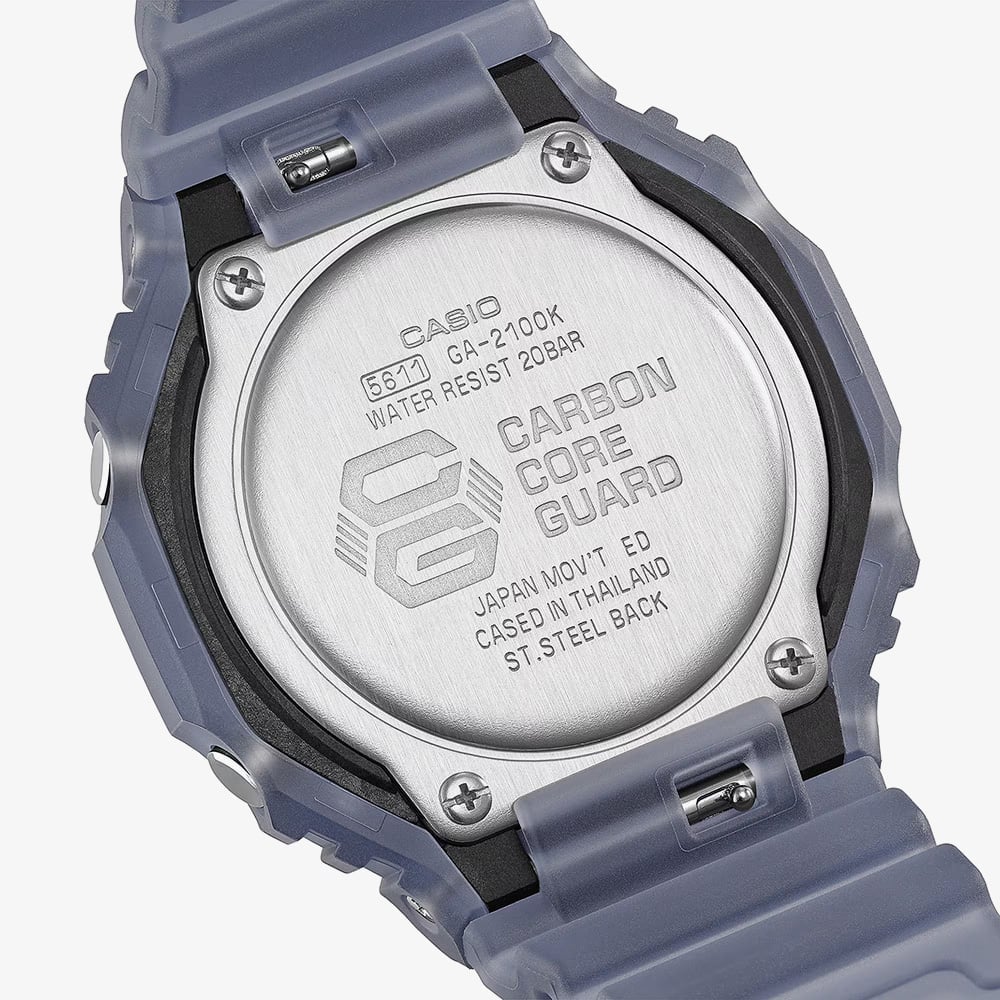 Casio G-Shock GA-2100 Series Smoked Light Blue Watch GA-2100K-2AER