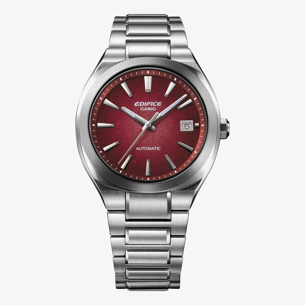 Casio Mens Edifice Automatic Red Dial Bracelet Watch EFK-200D-4AER