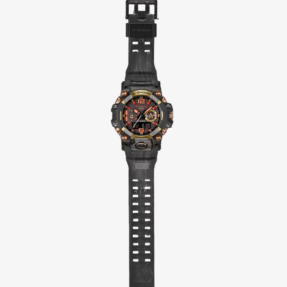 Casio Mens Limited Edition G-Shock Mudmaster Magma Gold Dual Display Watch GWG-B1000MG-1A9ER