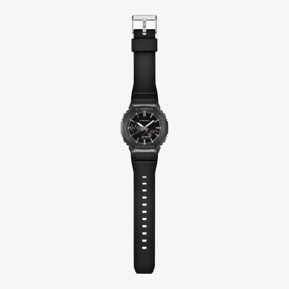 Casio Mens G-Steel Black Dual Display Strap Watch GM-2100LXB-1AER