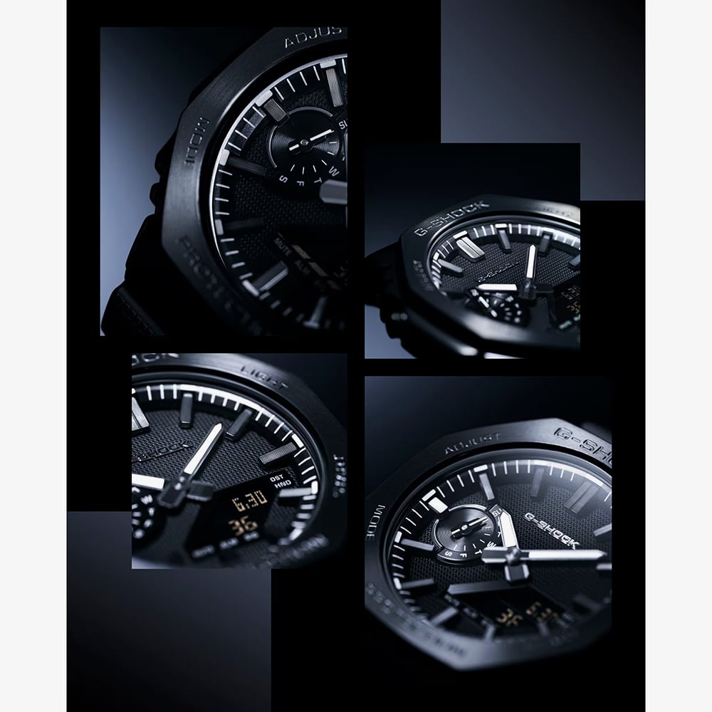 Casio Mens G-Steel Black Dual Display Strap Watch GM-2100LXB-1AER