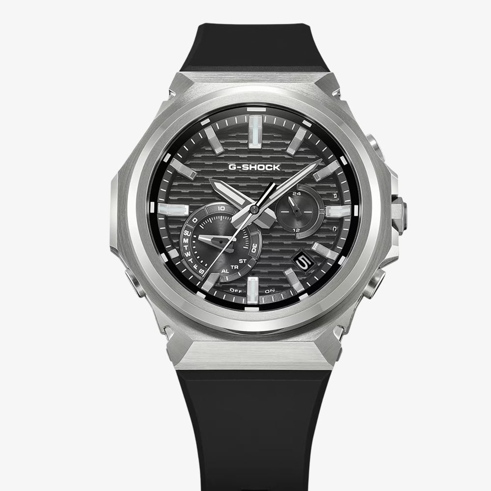 Casio Mens G-Shock Black Chronograph Dial Plastic Strap Watch GST-B1000-1AER