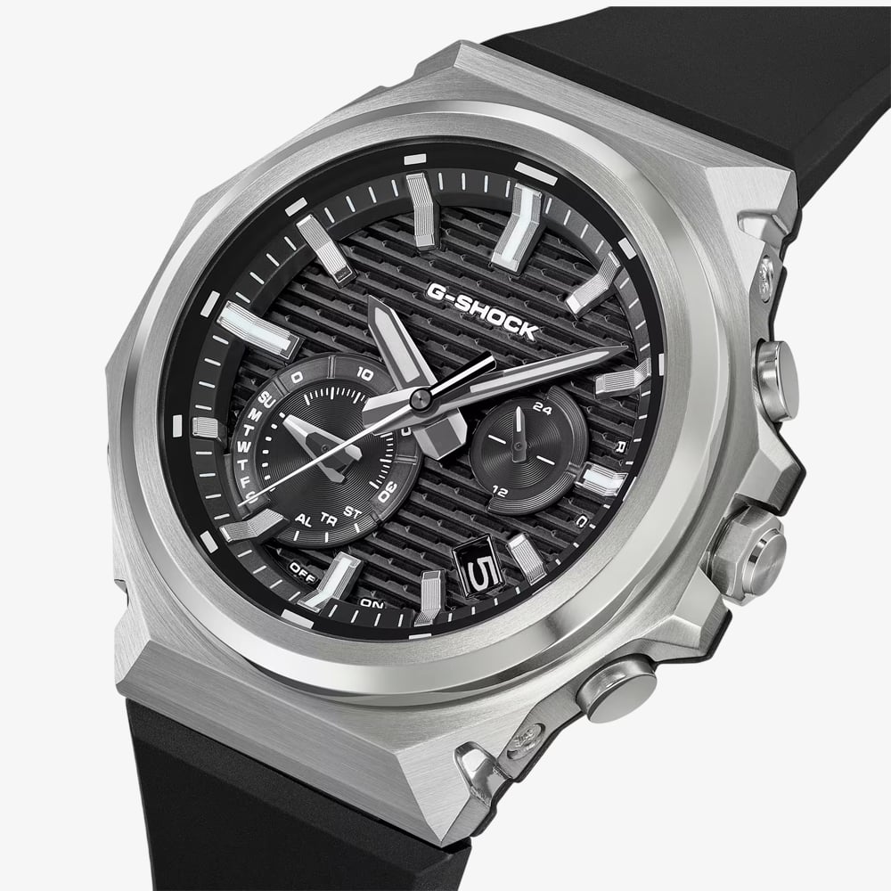 Casio Mens G-Shock Black Chronograph Dial Plastic Strap Watch GST-B1000-1AER