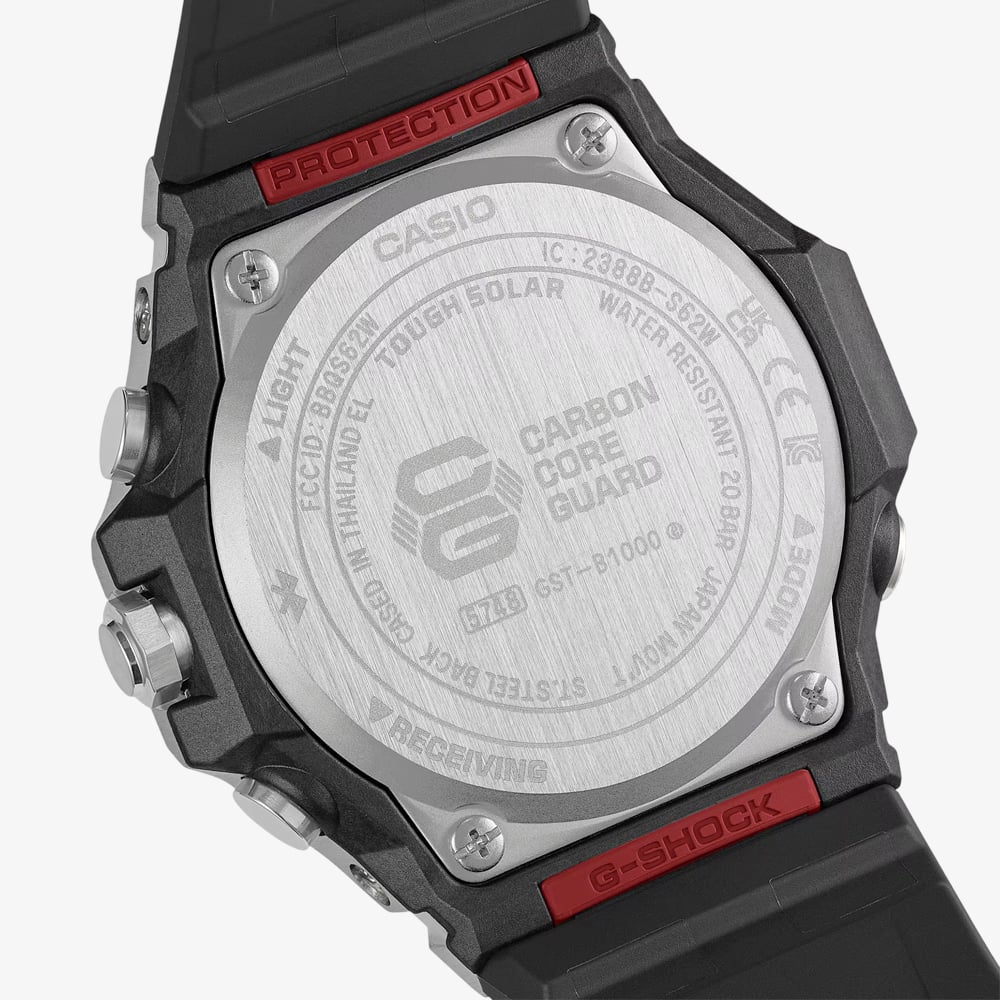 Casio Mens G-Shock Black Chronograph Dial Plastic Strap Watch GST-B1000-1AER