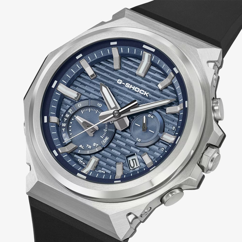 Casio Mens G-Shock Blue Chronograph Dial Plastic Strap Watch GST-B1000-2AEF