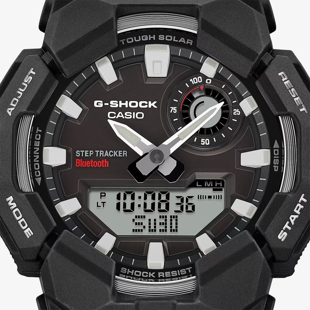 Casio Mens G-Shock Dual Display Black Plastic Strap Smart Watch GA-B010-1AER